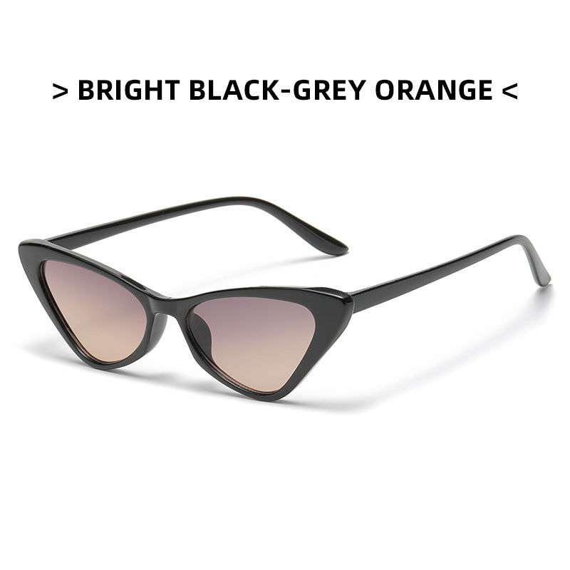 Gafas de sol de ojo de gato triangulares de color caramelo PC al por mayor